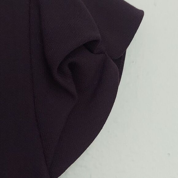 J. Crew Dark Purple Sheath Dress with Flutter Cap Sleeves - Picture 8 of 9